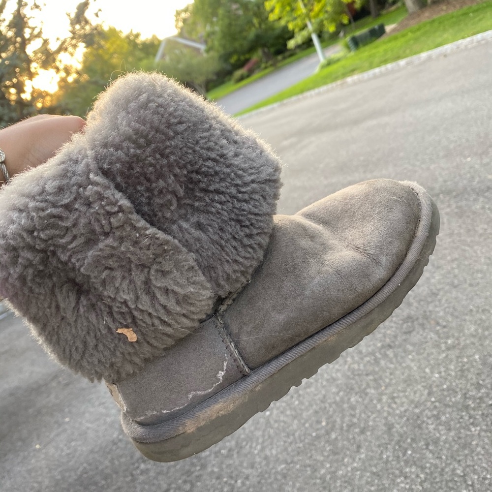 Grey Button Up Uggs - image 3